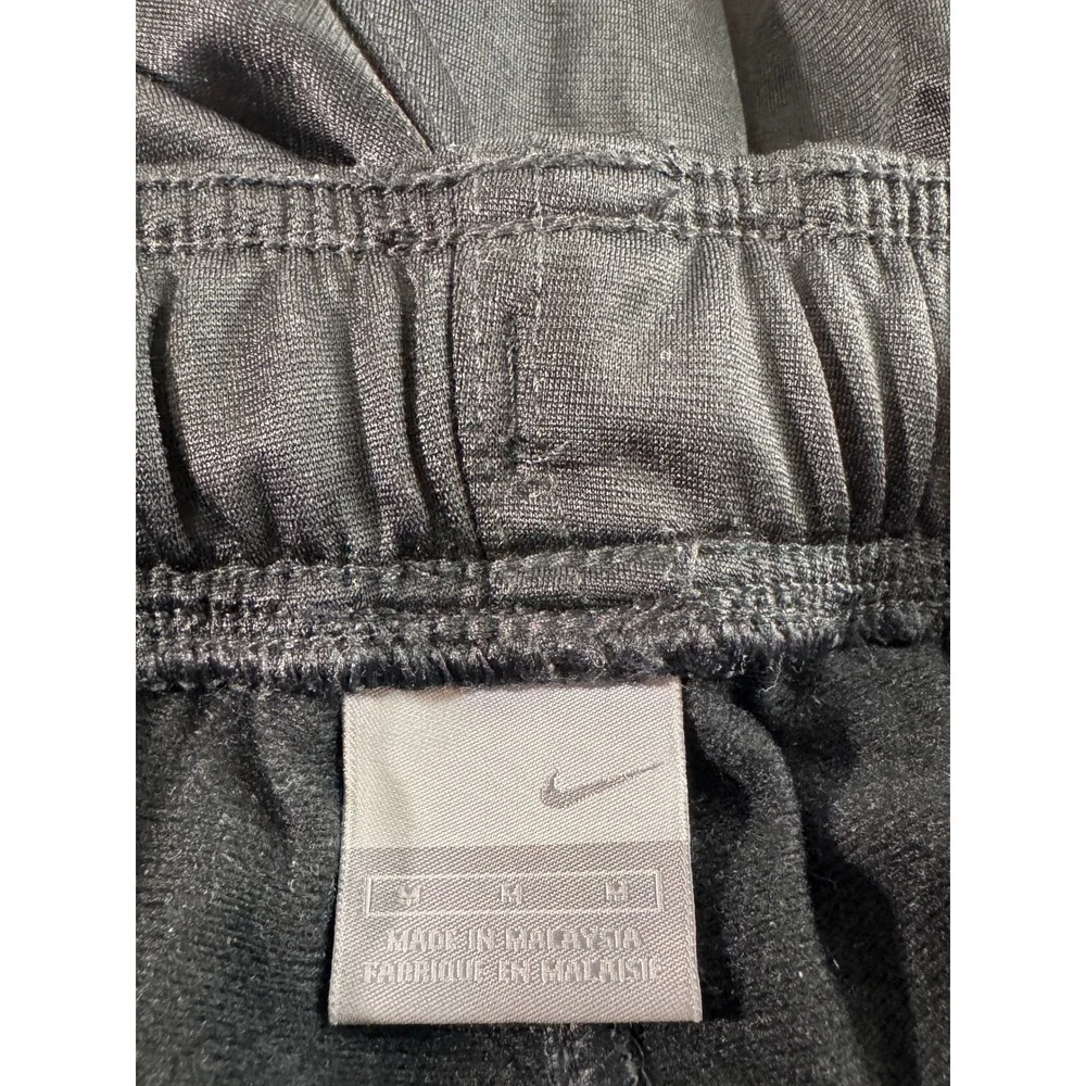 Nike Track Pants Mens Medium Black Teal Embroidered Logo Zipper Cuffs Athletic